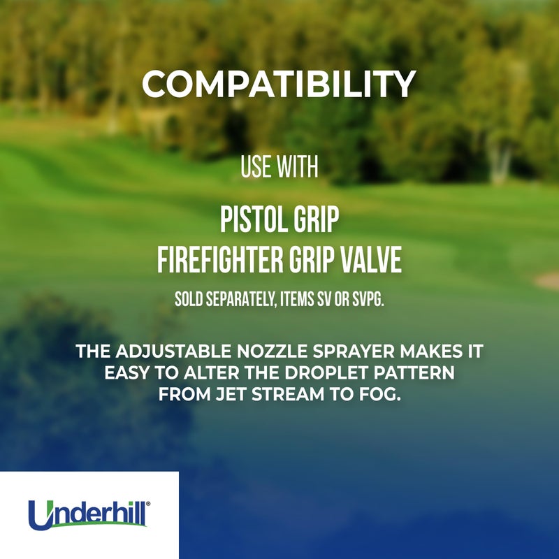 Underhill Garden Water Hose Nozzle Sprayer Jet Attachment, Heavy-Duty Metal and Rubber, Adjustable, Magnum UltraMax Premium Plus Series 1" High Flow Turbo Shift, NG550-DFH-10 - Image 4